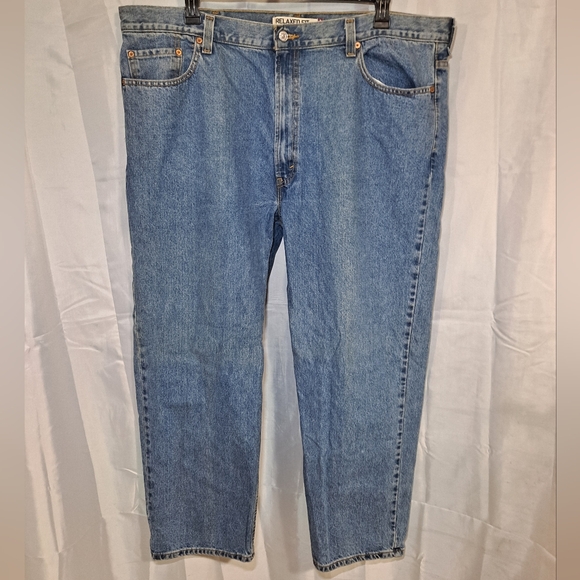 Levi's 550 Relaxed-Fit Big Man's Jeans 44x30 Blue Straight Slightly Distressed - Picture 3 of 12